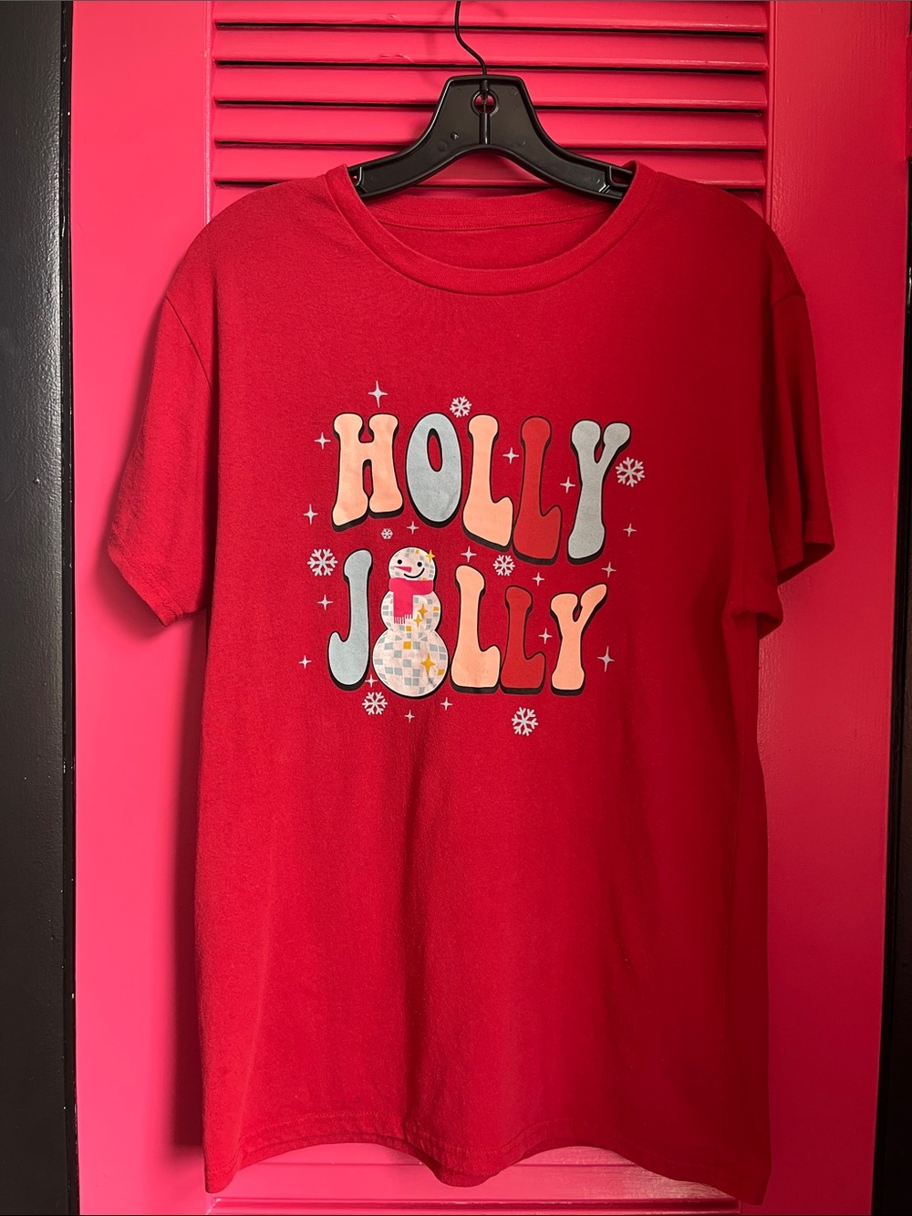 Holiday 'Holly Jolly' Red Graphic Tee